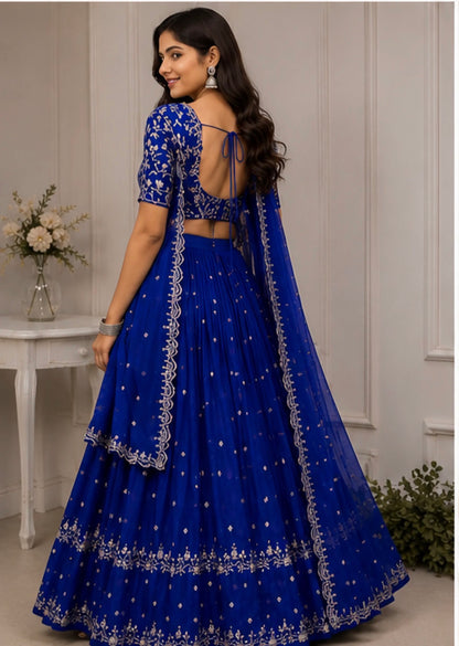 BLUE-PURPLE HEAVY DEMEND LEHNGA