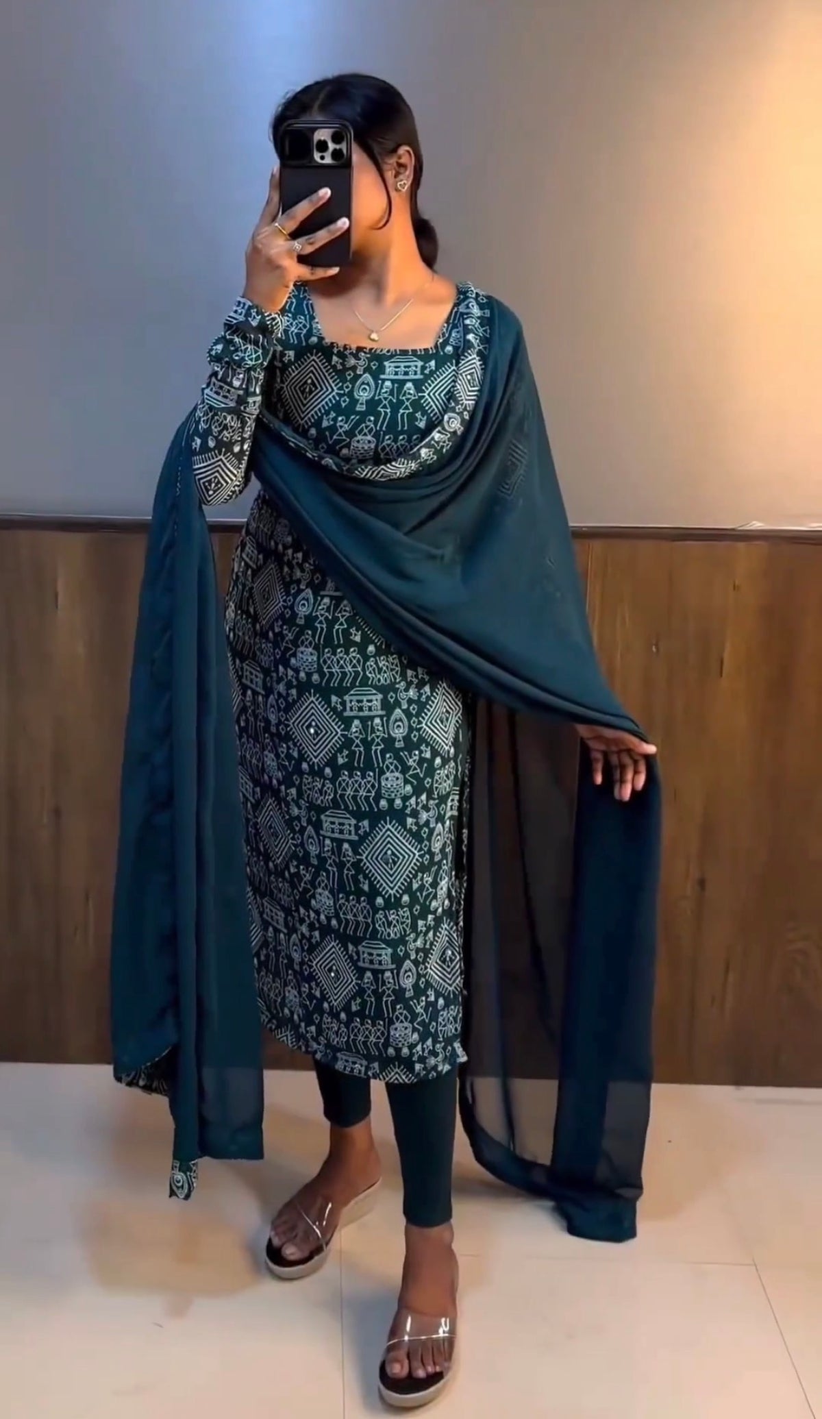 Puby Cotton Gown With dupatta